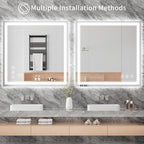 Koonmi 36"x40" LED Mirror for Bathroom, 90CRI Anti-Fog Vanity Mirror - Image 4