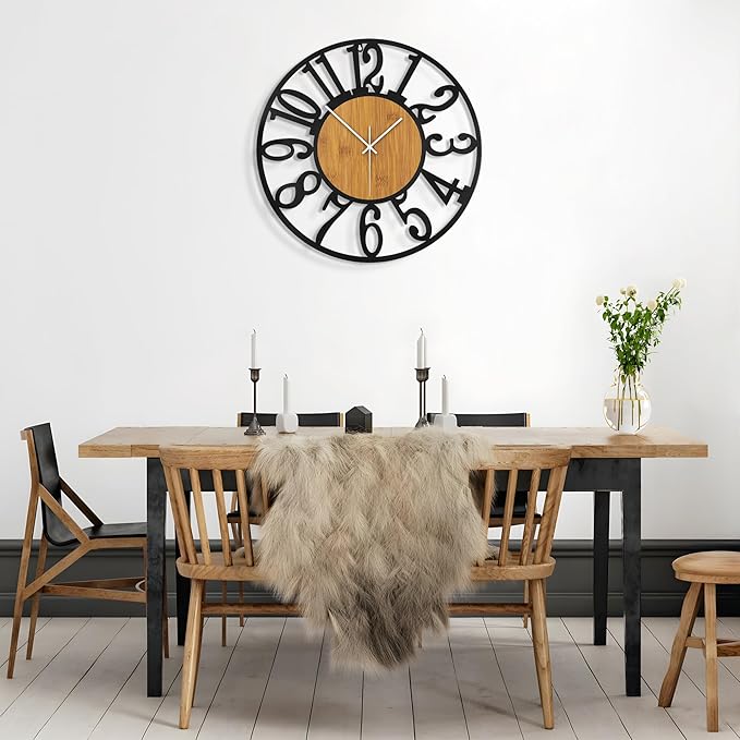 Large Wall Clock for Living Room Decor, 32 Inch Non Ticking Silent, Battery - Image 8