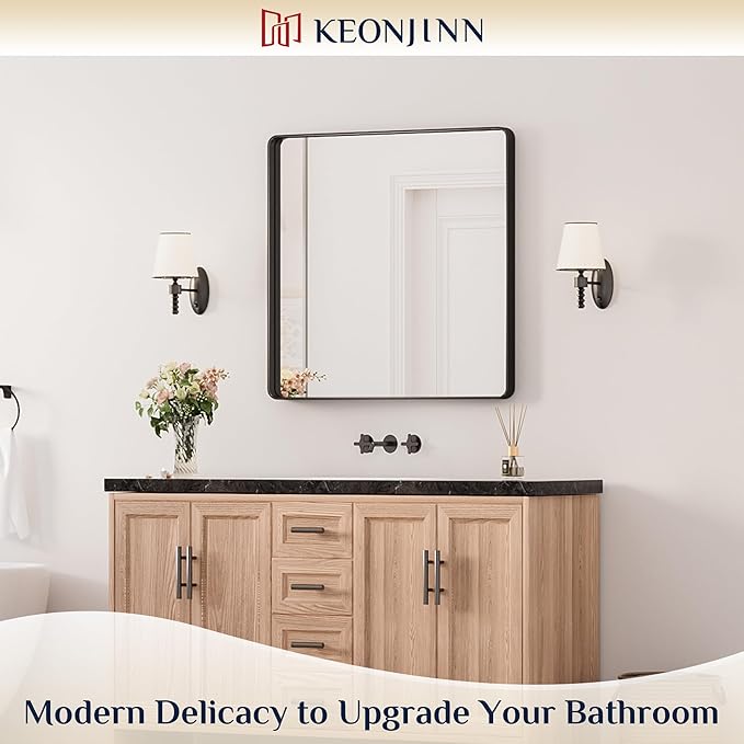 Keonjinn Black Bathroom Mirrors - Image 2