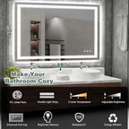 48x40 Inch LED Bathroom Mirror - Image 2