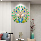 Large Peacock Wall Clock Silent Non-Ticking, 3D Creative Luxury Decorative Wall - Image 4