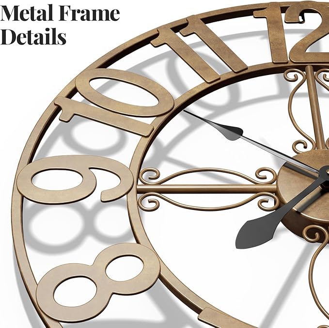 Cuspin Large Wall Clock, 36 Inch Decorative Wall Clock - Image 5