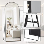 Rowjut Full Length Mirror Arched Floor Length Mirrors, Aluminum Frame - Image 5