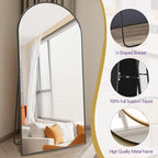 Prywot Full Length Mirror, Oversized 81"x41" Arched-Top Floor Mirror, Free - Image 7