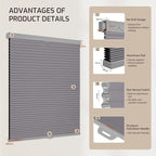 Grandekor No Drill No Tools Cordless Cellular Shades, UV Protection Privacy No - Image 9