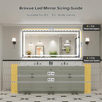 77x36 Inch LED Bathroom Mirror - Image 3