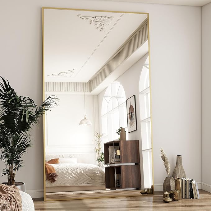 BEAUTYPEAK 77"x38" Rectangle Full Body Floor Mirrors, Full Length Mirror by BEAUTYPEAK