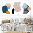 MPLONG Aesthetic Wall Art Large size 24" x 32" x 3 Panels Of Framed Decorative - Image 4