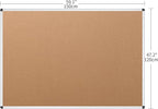 VIZ-PRO Large Cork Bulletin Board, 60 X 48 Inches, Wall-Mounted Corkboard - Image 2