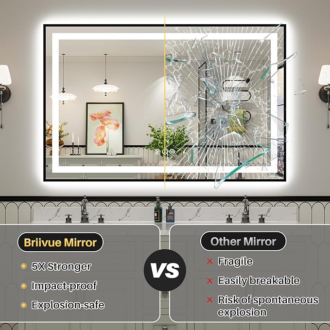 84x40 Inch LED Bathroom Mirror - Image 8