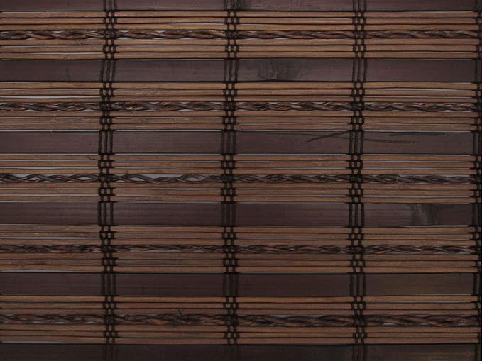 Cordless Woven Wood Roman Shades, 33W x 60H, Sarasota Cocoa, Sizes 20-72 Wide - Image 6