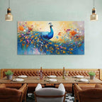 Abstract Peacock Wall Art Colorful Peacock Pictures Wall Decor Abstract Bird - Image 4