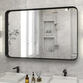 VooBang Bathroom Mirror 24x36 inch, Modern Round Corner Bathroom Vanity Mirror by VooBang