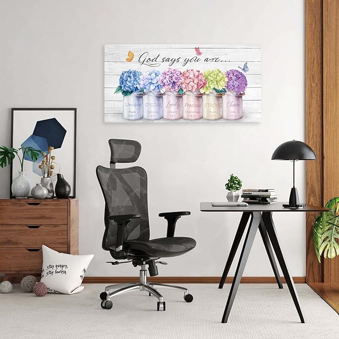 Cao Gen Decor ArtH43075 Inspirational Bible Verse Wall Art: God Says You Are - Image 6