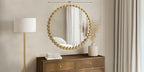 Madison Park Round Mirror, Metal Frame Circle Mirror 36 inch, Wall Art Decor - Image 2