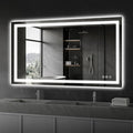 Koonmi 48"x32" LED Mirror for Bathroom, 90CRI Anti-Fog Vanity Mirror by KOONMI