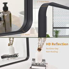 VooBang Bathroom Mirror 24x36 inch, Modern Round Corner Bathroom Vanity Mirror - Image 2