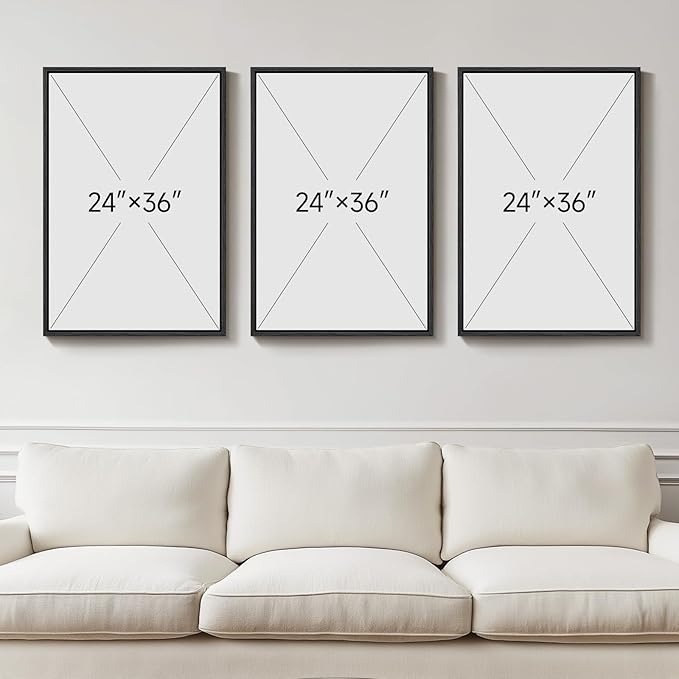 Large Framed Black and Beige Neutral Abstract Wall Art - Image 3