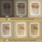 24x36 Inch LED Bathroom Mirror - Image 2