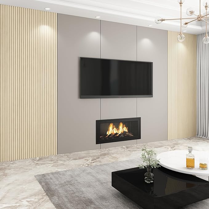 8-Pack WPC Wall Panels 118’’ x 6.3’’ 3D Slat Wall Panel Acoustic Wall Paneling - Image 5