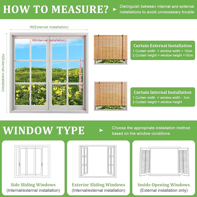 Bamboo Blinds 72x72 inch Bamboo Roman Shades - Image 6
