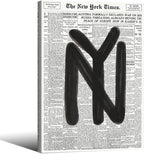 Black and White Newspaper Wall Art Vintage New York City Poster Trendy by Unknown