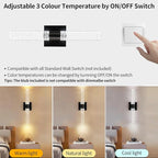 Black Modern LED Wall Sconces Set of Two 3000K-6000K Crystal Bathroom Sconce - Image 3