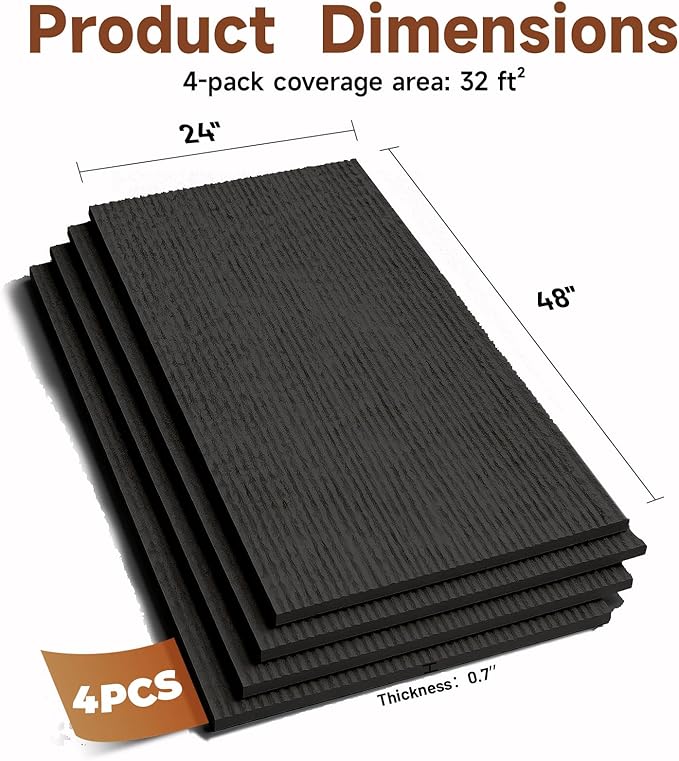 VooBang 4 Pack 3D Wall Panels, Waterfall Stone Texture PU Wall Panels, Accent - Image 3