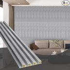 OUZUGIE WPC Acoustic Slat Wall Paneling, Living Room, TV Background, Study Room by OUZUGIE
