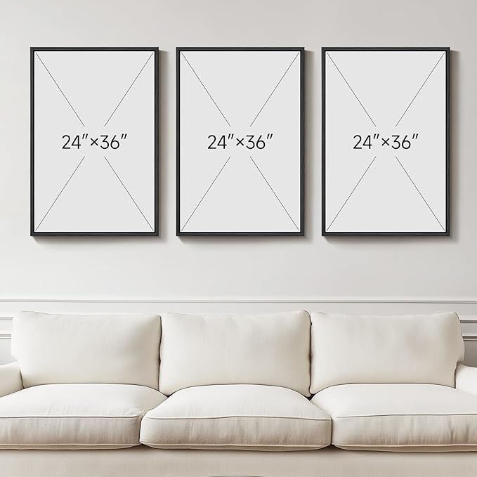 Large Framed Abstract Nature Landscape Wall Art - Image 3