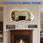 Dorlicecass Irregular Led Bathroom Mirror- Black 24"x36" Single Piece Vanity - Image 7