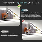 48x36 LED Bathroom Mirror with Lights, Backlit and Front Lit Anti-Fog Lighted - Image 7