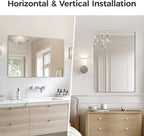 USHOWER 2-Pack Frameless Bathroom Mirrors - Image 4