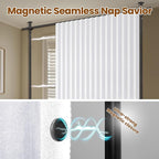 100% Blackout Room Divider Curtains Sets White W100 x L84 in 2 Panels No Drill - Image 6
