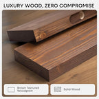 Homeforia Classic Walnut 60 inch Floating Shelf, High End Solid Real Wood Small - Image 3