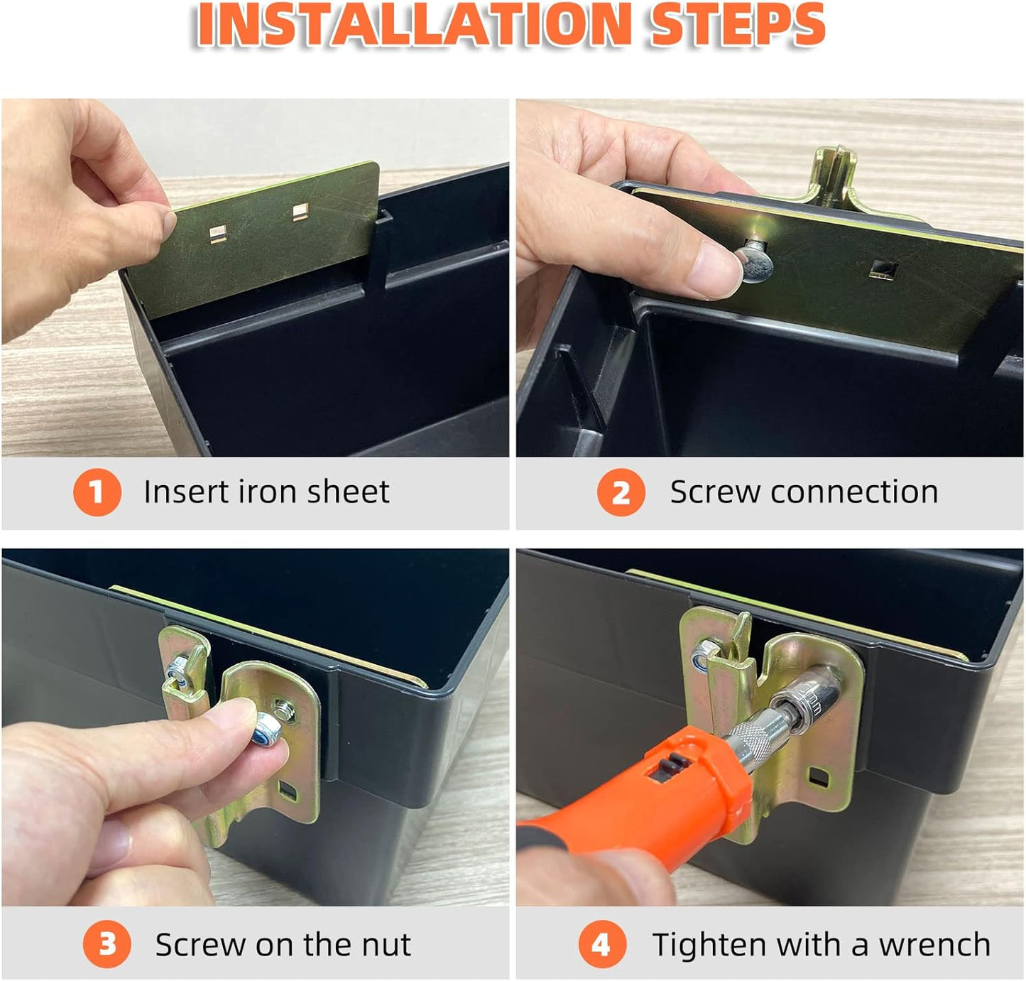 1 Pack Heavy Duty E-Track Basket for E-Track Systems, Trailer E Track Organizing Storage Pail,Organization Bin for Trucks, E-Track Storage Bin - E Track Accessories