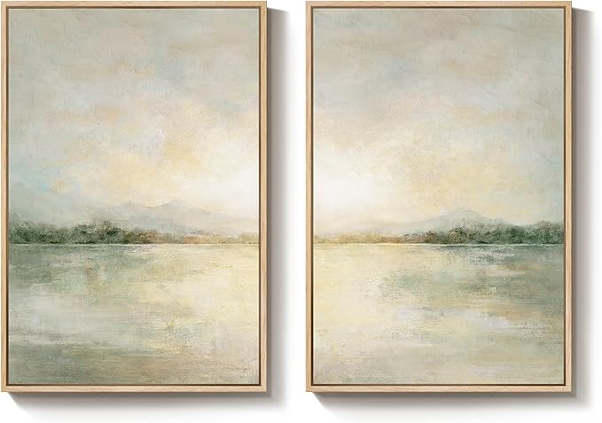 Framed Sage Green Abstract Wall Art - Image 9