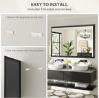 Briivue 72x36 Inch Black Bathroom Mirror - Image 7