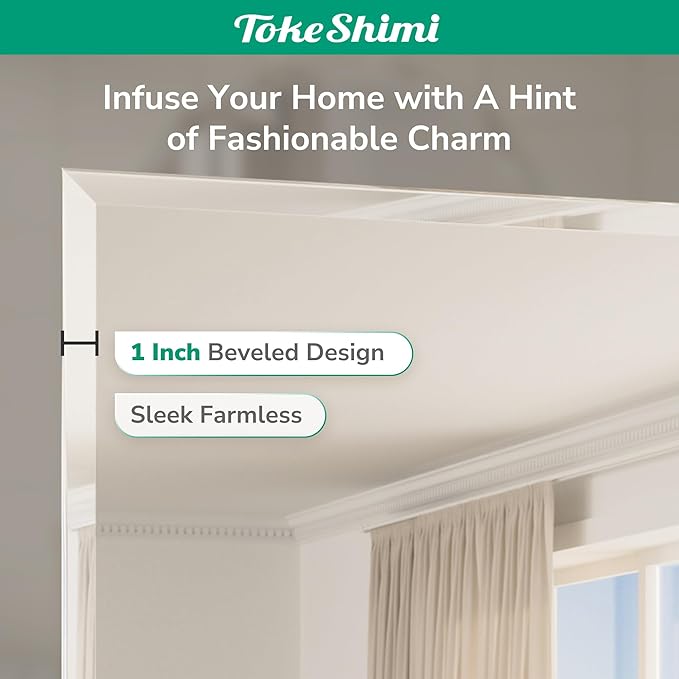TokeShimi 40x30 Frameless Mirror Bathroom Rectangle, Bathroom Vanity Mirror - Image 5