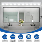 IZORRO LED Modern Bathroom Lights Fixtures, Matte White Acrylic Wall Lighting - Image 4
