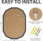 Bathroom Mirrors for Over Sink, Round Frameless Mirrors for Wall, 24x36 Inch - Image 5