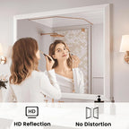 Amorho Bathroom Mirror, 44x36 Inch White Framed Bathroom Mirrors - Image 2