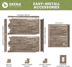 EverStone Aged Brick Faux Brick Panel, 46 7/8" W x 27" H x 1 1/4" D, Farmhouse - Image 14