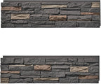 6-Pack Faux Stone Wall Panels PU Stone Veneer Siding, Mortarless 46.25x12.88 - Image 3
