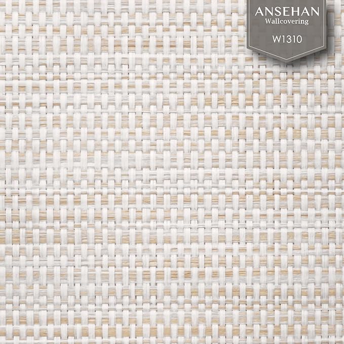 Ansehan Grasscloth Textured Wallcovering W1310 Oxford, Non Prepasted Natural - Image 9