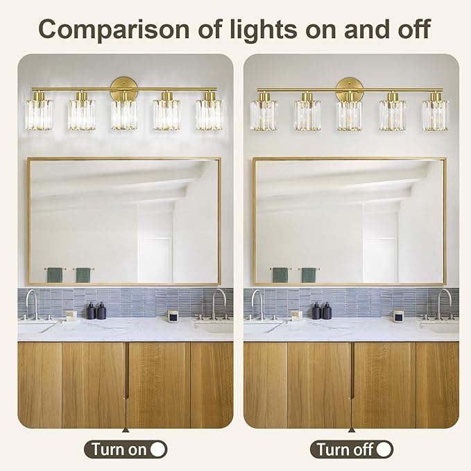 Crystal Bathroom Light Fixtures, Bathroom Lighting Fixtures Over Mirror - Image 7