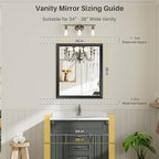 Briivue 36x30 Inch Black Bathroom Mirror - Image 2