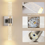 Modern Wall Sconces Set of Two in Brushed Nickel Finish 18 Inch 3000K-6000K Led - Image 4