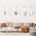 Bathroom Mirrors for Over Sink, Round Frameless Mirrors for Wall, 24x36 Inch - Image 2