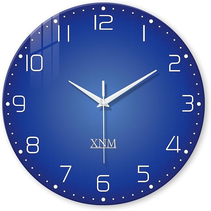 XNM Modern Minimalist Glass Wall Clocks Battery Operated 24 Inch Large Simple by XNMwallclock